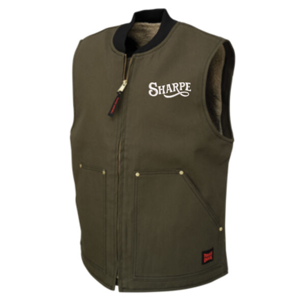 NEW WV06 - Embroidered Adult Duck Sherpa Lined Vest Thumbnail